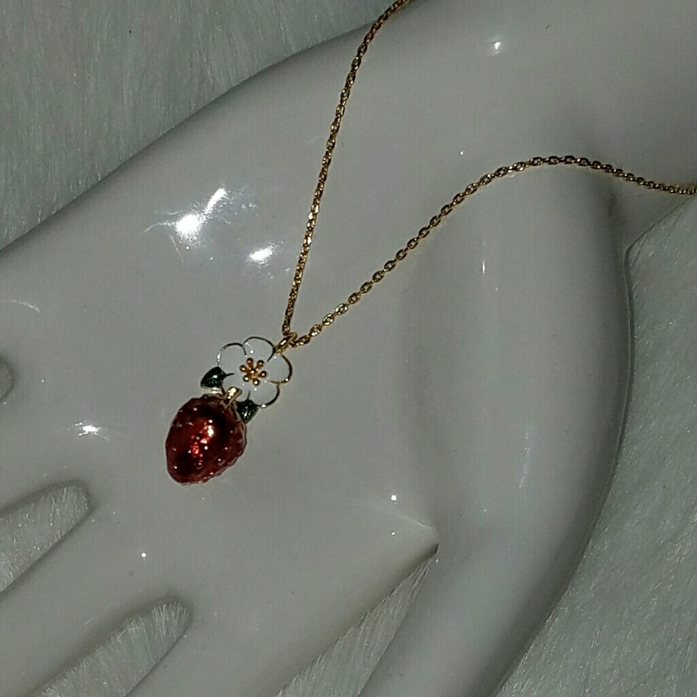 Kate spade Picnic perfect strawberry necklace - Picture 3 of 5